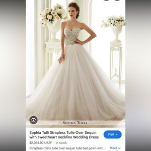 Sophia Tolli Blush Bridal Gown with Embellished Bodice